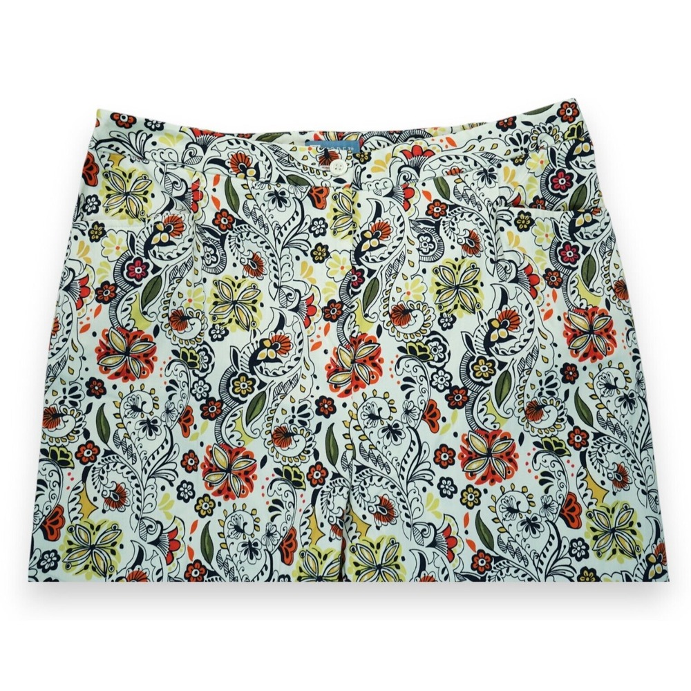 Koret Capri Pants Women's Floral Pattern Multicolor Stretch Pockets Size 16 - Picture 3 of 7
